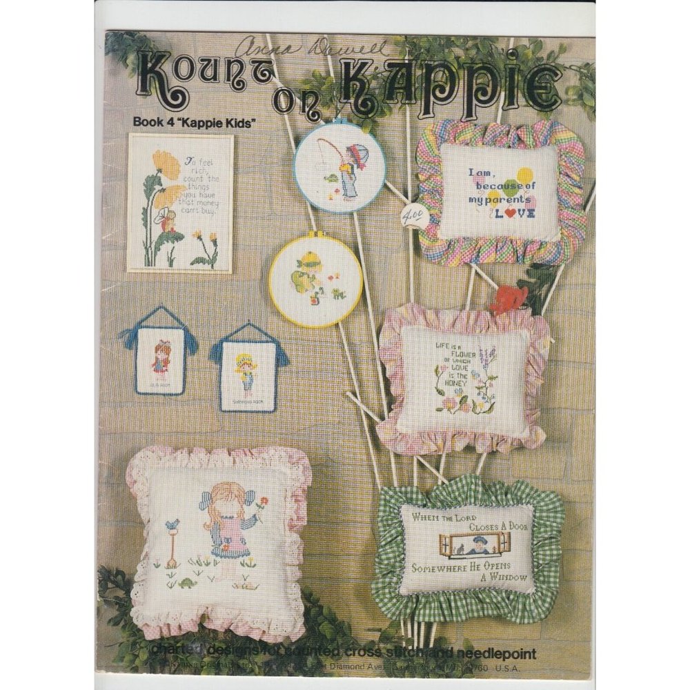 Kount on Kappie Cross Stitch Pattern Booklet Book 4 Kappie Kids Children